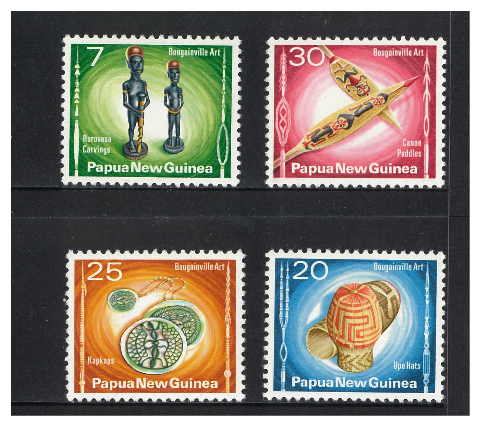 Papua New Guinea 1976 Bougainville Art Set of 4 Stamps MUH SG301/04
