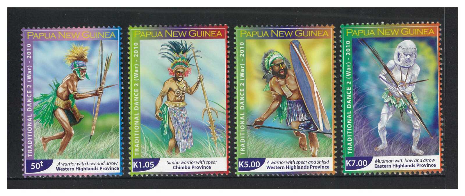 Papua New Guinea 2010 Traditional Dance 2nd Series War Set of 4 Stamps ...