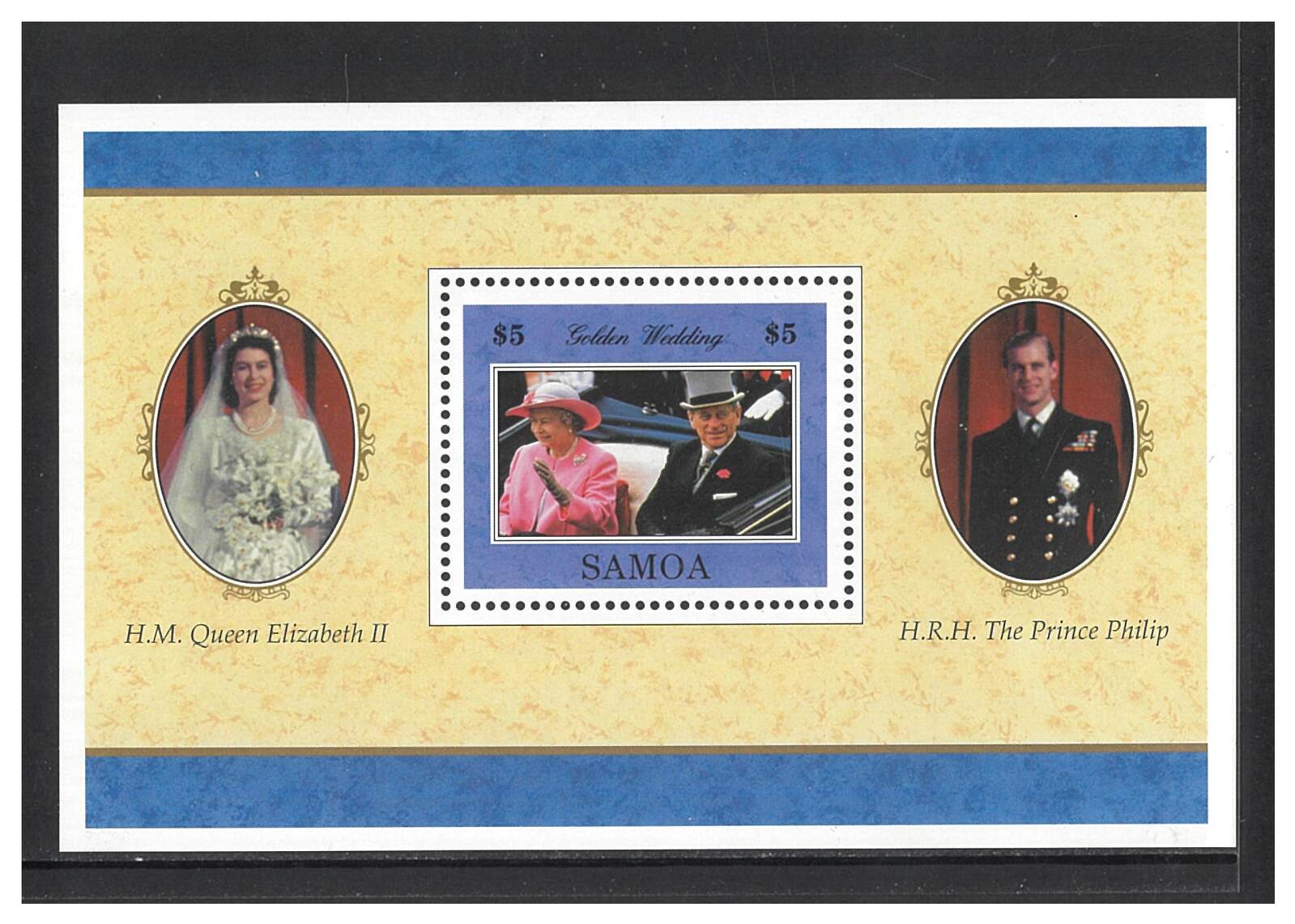 Samoa 1997 Golden Wedding of QEII & Prince Philip Mini Sheet SG1013 MUH