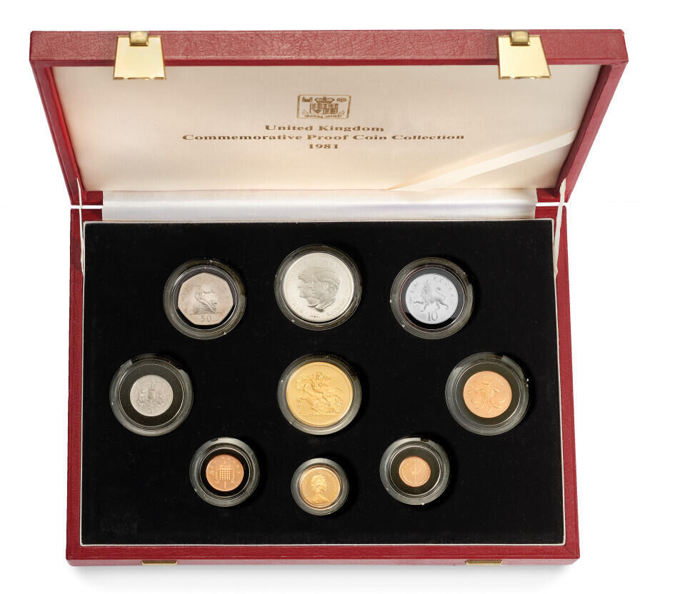 UK 1981 Commemorative Gold Silver Proof Coin Set incl