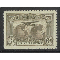 Australia 1931 Sepia Air Mail Service 6d Stamp SG139 Mint Unhinged #AUBK