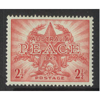 Australia 1945 Peace 2½d Stamp no watermark BW236a Mint Unhinged #AUBK