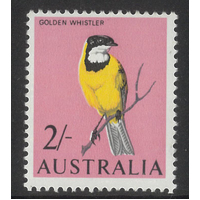 Australia 1965 Golden Whistler Bird 2/- Stamp "broken branch" BW418d MUH #AUBK