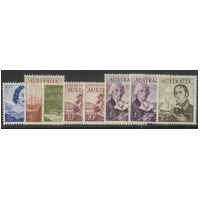 Australia 1963-65 Navigators 8 Stamps incl. 10s & £1 white paper SG355/60 MUH #AUBK