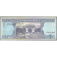 Afghanistan 2002 Two Afghanis Banknote P65 Unc