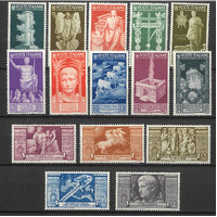 Italy 1937 Emperor Augustus Set/15 Stamps Michel 576/90 Mint Unhinged #EU167