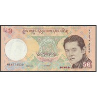 Bhutan 2013 Fifty Ngeltrum Banknote P31b Unc