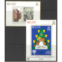 Belize 1980 Year of the Child set of 2 Mini Sheets SG558/59 Mint Unhinged 27-9