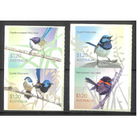 Australia 2023 Fairy-wrens Set of 4 Self-adhesive Stamps ex booklet MUH
