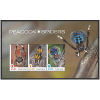 Australia 2023 Peacock Spiders Mini Sheet MUH