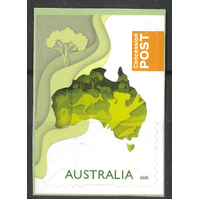 Australia 2023 Concession Post/Map & Animals Self-adhesive Stamp MUH