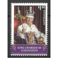 Australia 2023 Coronation of His Majesty King Charles III Single Stamp MUH