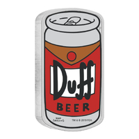 2019 The Simpsons Duff Beer - Tuvalu $1 Coloured 1oz Silver Proof Perth Mint Coin