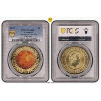 Australia 2017 $5 Planetary Sun Coin PCGS MS69