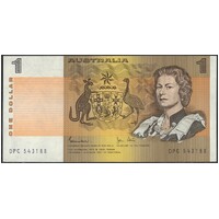 Australia 1982 $1 Banknote Johnston/Stone R78 EF Guillotine Error #a4