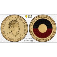 Australia 2021 $2 50th Ann Aboriginal Flag PCGS MS68