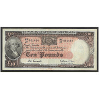 Commonwealth of Australia 1954 £10 Banknote Coombs/Wilson R62 aVF/VF #P48