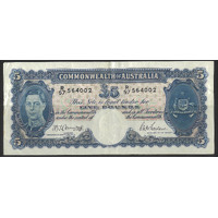Commonwealth of Australia 1941 £5 Banknote Armitage/Mcfarlane R46 VF #P53