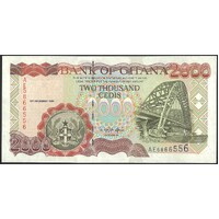 Ghana 1996 Two Thousand Cedis Banknote P33 Unc