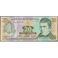 Honduras 2006 Twenty Lempiras Banknote P93 Unc