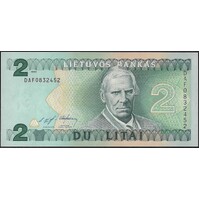 Lithuania 1993 Two Litai Banknote P54 Unc