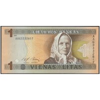 Lithuania 1994 One Litas Banknote P53 Unc