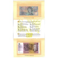 Australia 1992 First Polymer & Last Paper $5 Banknotes UNC in folder