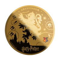 Samoa 2024 Harry Potter - Gryffindor 1/200 Oz Fine Gold Coin $25 Tala in Capsule
