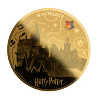 Samoa 2024 Harry Potter - Hogwarts 1/200 Oz Fine Gold Coin $25 Tala in Capsule