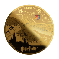 Samoa 2024 Harry Potter - Hedwig 1/200 Oz Fine Gold Coin $25 Tala in Capsule