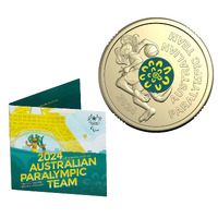 Australia 2024 Paralympic Team $2 Coloured UNC Coin Collection in Folder