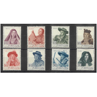 Portugal 1947 Women in Local Dress Set/8 Stamps SG675/82 MLH 36-17