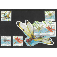 Vanuatu 2012 Dragonflies Set/4 Stamps & Mini Sheet SG1112/16 MUH 36-18