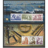 Australia 1999 Stamp Expo 2 Mini Sheets with perf "A99" SG1852 MUH 36-18