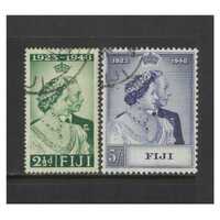 Fiji: 1948-1949 Royal Silver Wedding Series Set/2 Stamps SG 270/71 Used #BR304