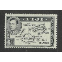 Fiji: 1938 KGVI 6d Map DIE I Single Stamp SG 260 MLH #BR348