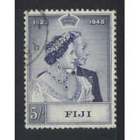 Fiji: 1948 Silver Wedding 5/- Single Stamp SG 271 FU #BR348
