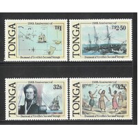 Tonga: 1987 D'Urilles Second Voyage Set/4 Stamps SG 962/65 MUH #BR399
