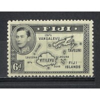 Fiji: 1938 KGV 6d Map DIE I Single Stamp SG 260 MUH #BR434