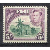 Fiji: 1938-1955 KGVI/Hut 5/- Single Stamp SG 266 MUH #BR434