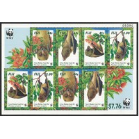 Fiji: 1997 WWF Fijian Monkey Faced Bat Sheetlet/8 Stamps SG 990ms (Scott 800a) MUH #CD23
