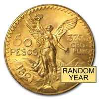 Mexico Gold 50 Pesos (Random Year) Gold Coin