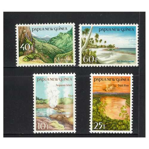 Papua New Guinea 1985 Tourist Scenes Set of 4 Stamps MUH SG491/94