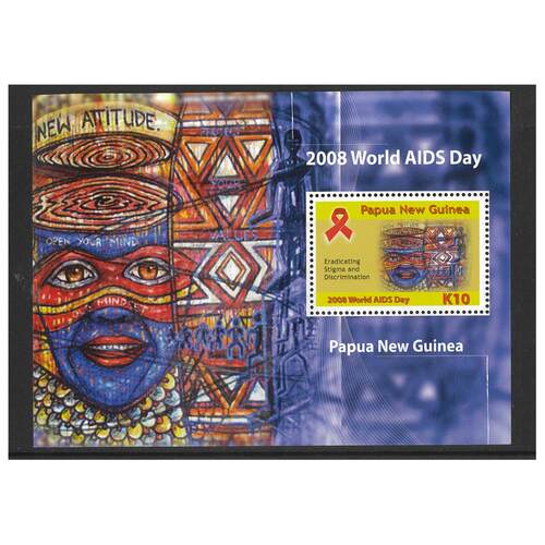 Papua New Guinea 2008 World AIDS Day Mini Sheet of K10 Stamp MUH SG MS1285