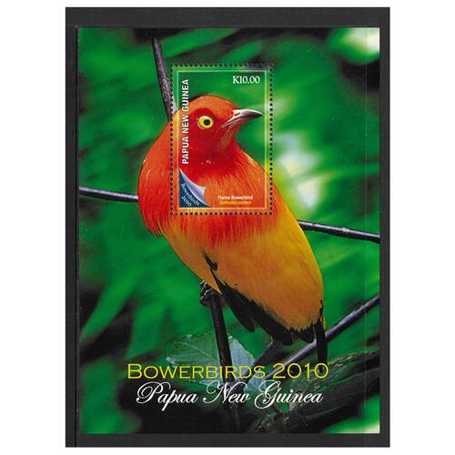 Papua New Guinea 2010 Bowerbirds Mini Sheet of K10 Stamp MUH SG MS1425