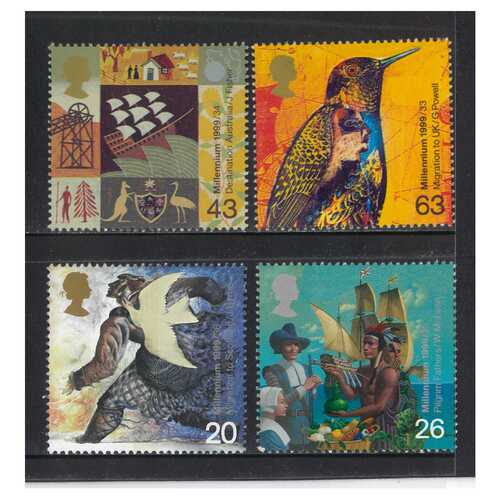 Great Britain 1999 Millennium Series/The Settlers' Tale Set of 4 Stamps SG2084/87 MUH