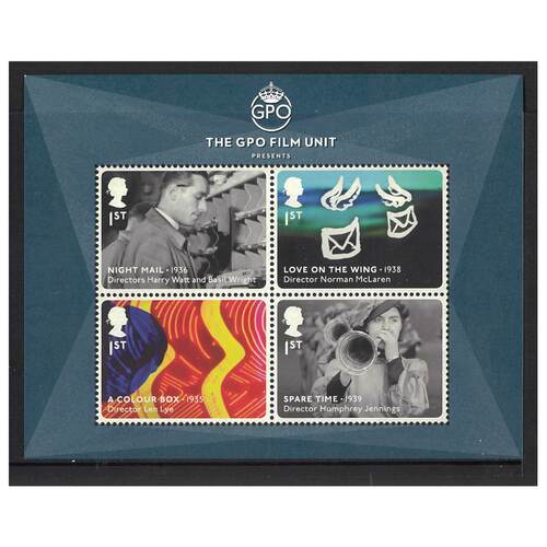 Great Britain 2014 Great British Films Mini Sheet of 4 Stamps SG MS3608 MUH 