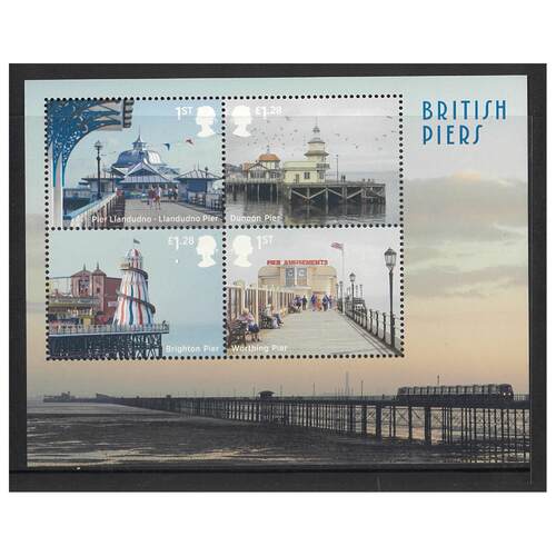 Great Britain 2014 Seaside Architecture Mini Sheet of 4 Stamps SG MS3641 MUH 