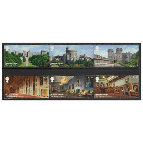 Great Britain 2017 Windsor Castle 1st Issue Set of 6 Stamps SG3920/25 MUH 