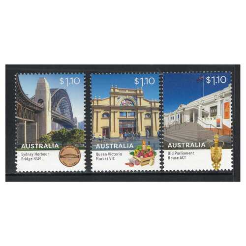 Australia 2021 National Heritage Set of 3 Stamps MUH